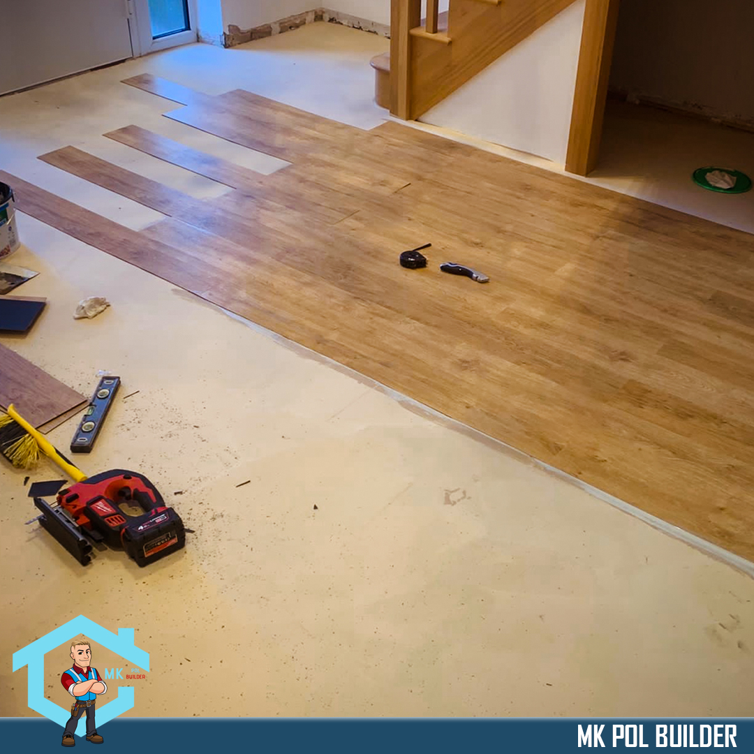 Subfloor preparation for glued-down panel flooring in Buckinghamshire